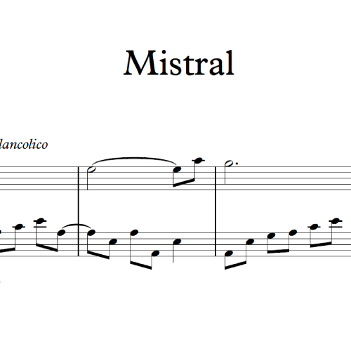 Mistral - sheet music