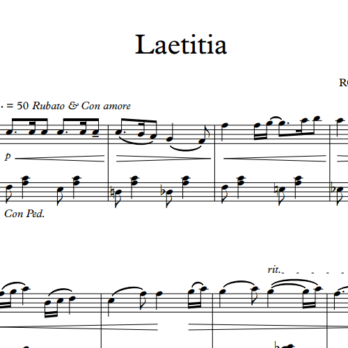 Laetitia sheet music