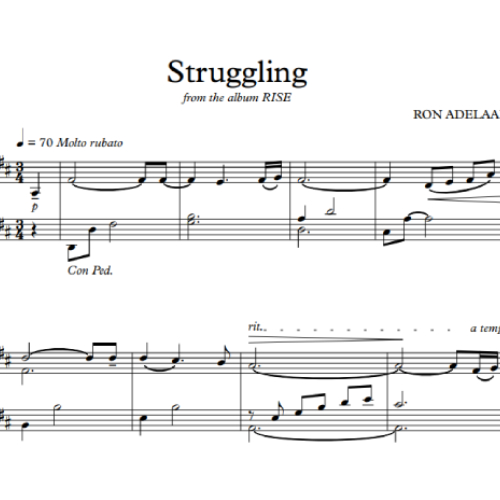 Struggling sheet music - Ron Adelaar