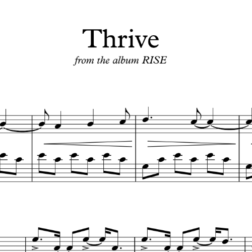 Thrive sheet music cover