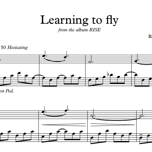 Learning To Fly sheet music