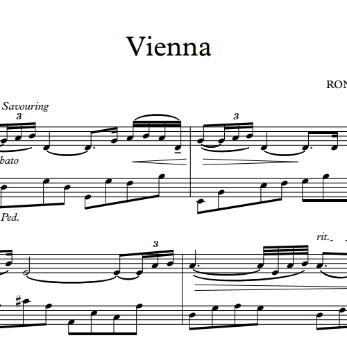 Ron Adelaar - Vienna sheet music