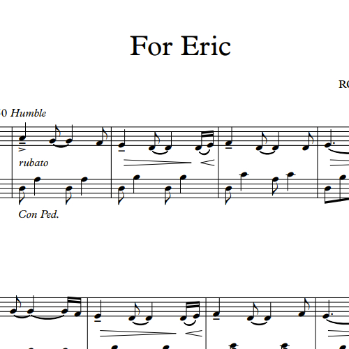 Ron Adelaar - For Eric sheet music